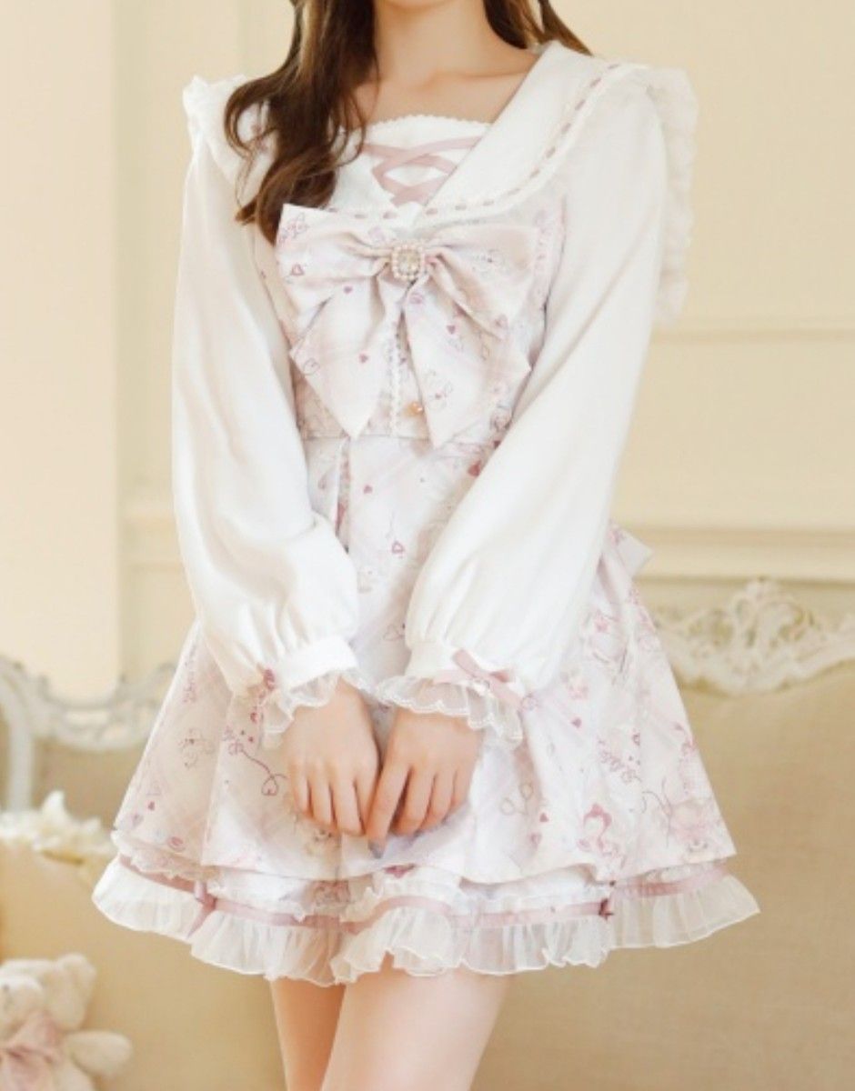 新品 正規品 LIZ LISA リズリサ Sewing Bear柄セットアップ 上下 新品 正規品 LIZ LISA リズリサ Sewing Bear柄セットアップ 上下