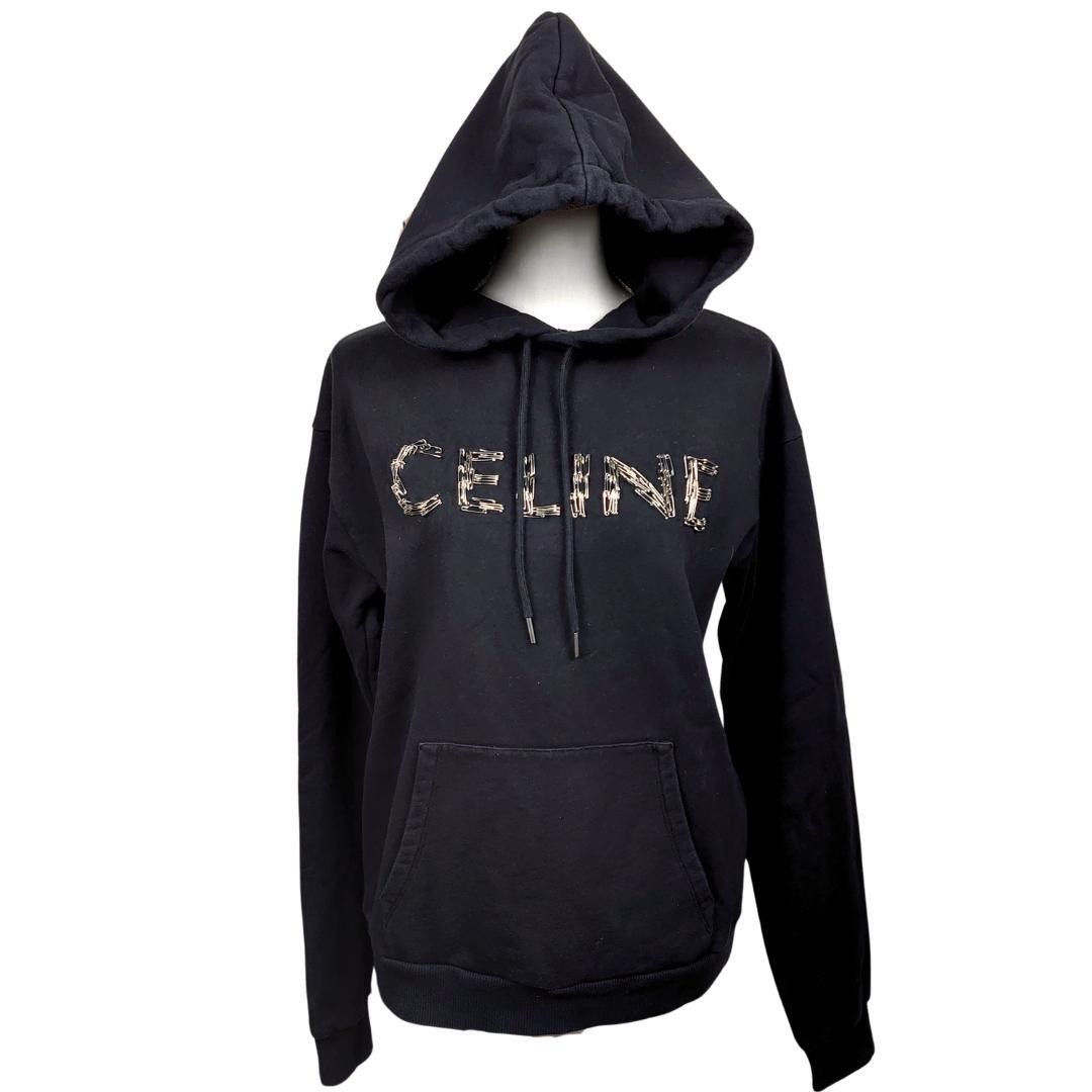 CELINE by Hedi Slimane 安全ピン ロゴ パーカー 黒 XS|Yahoo CELINE by Hedi Slimane 安全ピン ロゴ パーカー 黒 XS|Yahoo