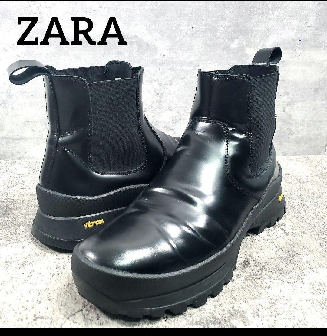 ZARA ザラ VIBRAM ビブラムソール レザーチェルシーアンクル ZARA ザラ VIBRAM ビブラムソール レザーチェルシーアンクル