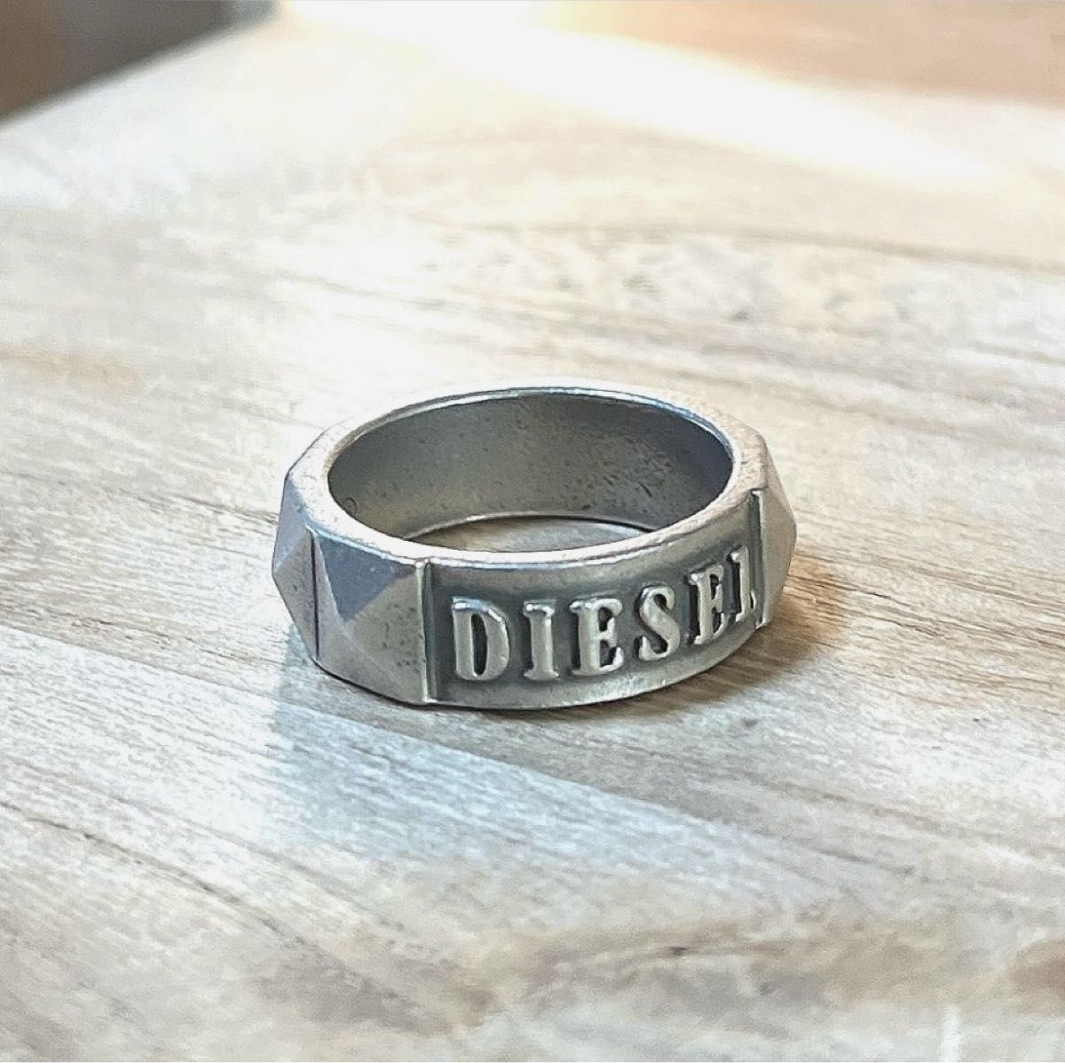 DIESELディーゼル ロゴ スタッズ925 SILVERリング ヴィンテージ DIESELディーゼル ロゴ スタッズ925 SILVERリング ヴィンテージ