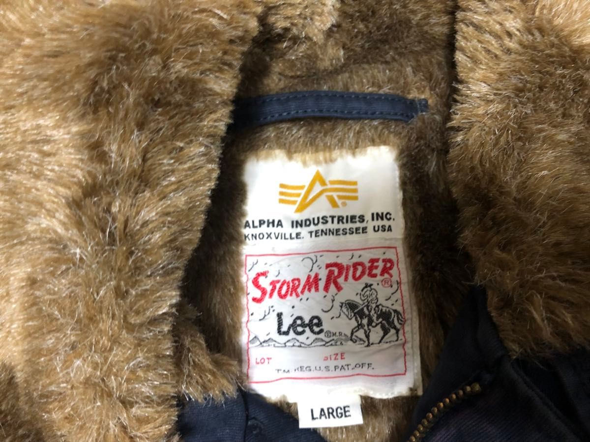 ALPHA Lee STORM RIDER N-1 デッキジャケット Lサイズ ネイビー ALPHA Lee STORM RIDER N-1 デッキジャケット Lサイズ ネイビー