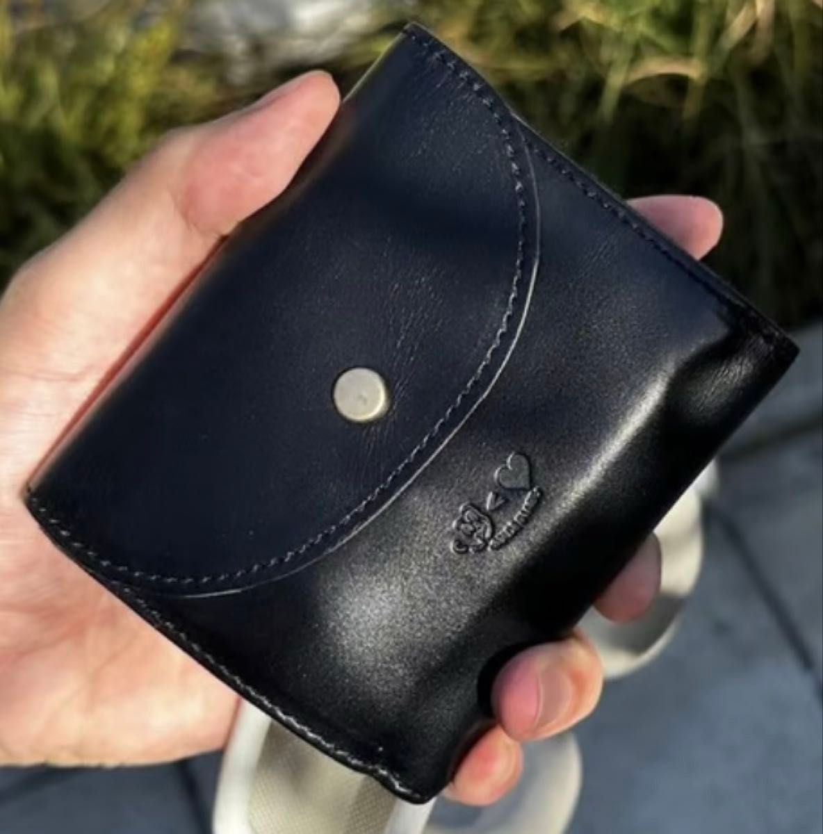 kaoyorinakami 財布 leather wallet 黒 black ブラック 二つ折り kaoyorinakami 財布 leather wallet 黒 black ブラック 二つ折り