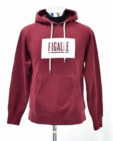 PIGALLE　(ピガール) プルオーバー パーカー スウェット ボックスロゴ LOGO フーディー WINE S PARKA_画像1