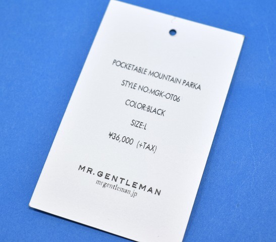 Mr.GENTLEMAN（ミスタージェントルマン) POCKETABLE MOUNTAIN PARKAマウンテンパーカ アノラック ナイロンジャケット MISTERGENTLEMAN_画像10