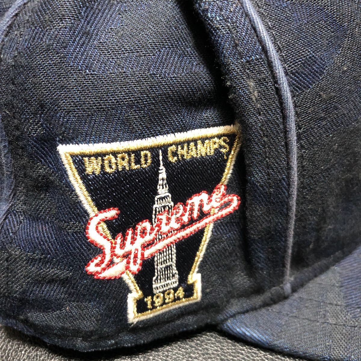 【Supreme】NEWERA キャップ NY ネイビー 迷彩 / NEW ERA ニューエラ ボックスロゴ BOXLOGO BOXロゴ_画像2