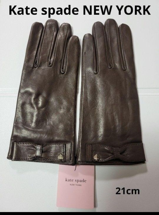新品未使用　Kate spade NEW YORK レディース手袋　革手袋　羊革