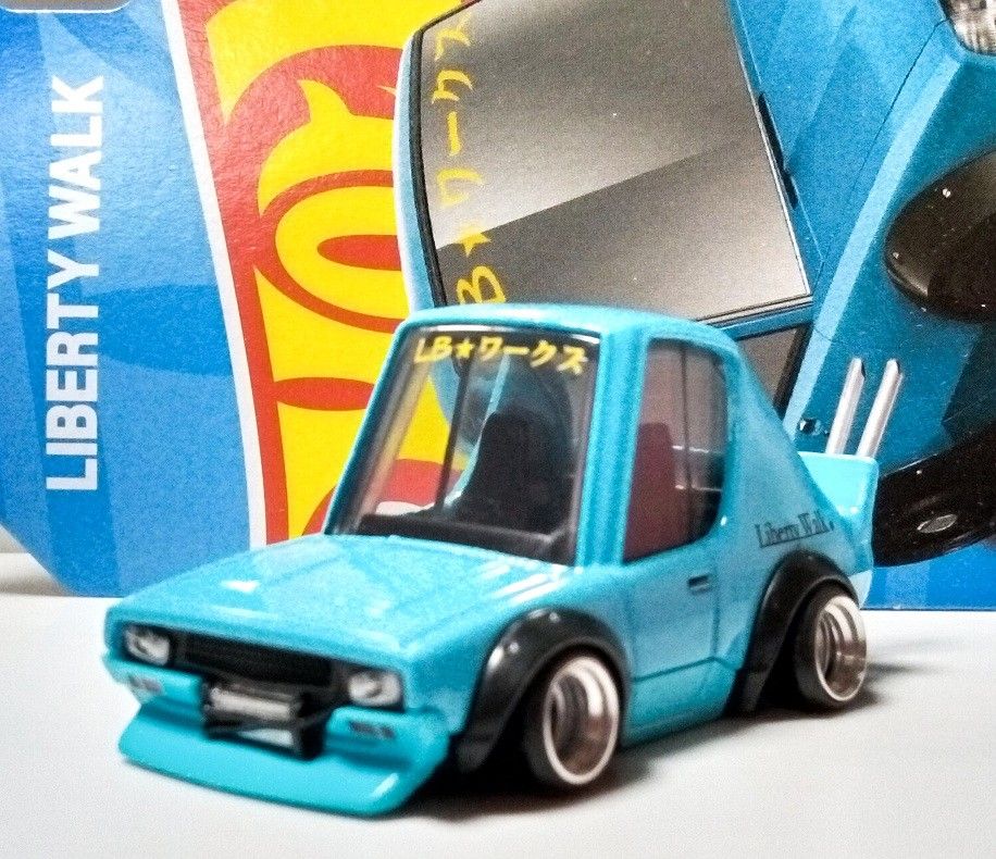 ホットウィールノッポ ケンメリ改造~!全塗装~!リバティーウォーク~!街道レーサ ホットウィール LBWK ケンメリスカイライン ノッポ 改
