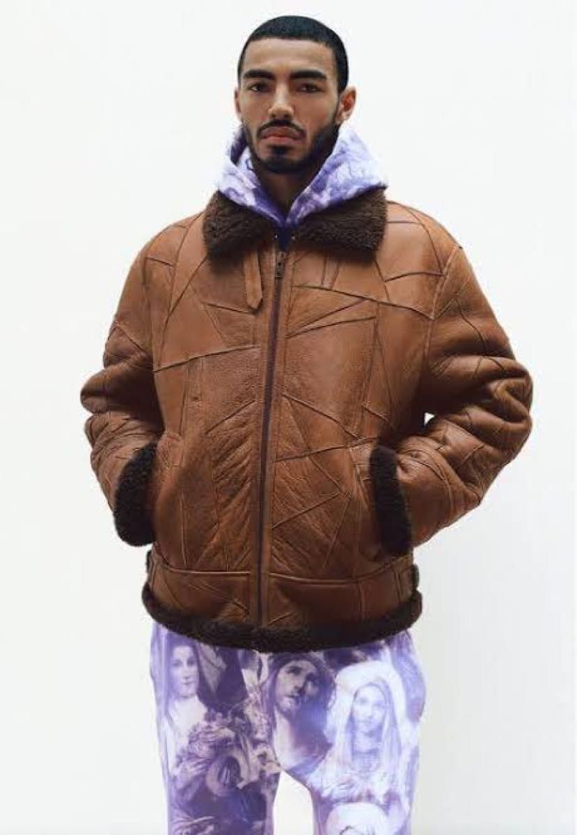 Supreme Patchwork Shearling B-3 Jacket シュプリーム ムートン Supreme Patchwork Shearling B-3 Jacket シュプリーム ムートン