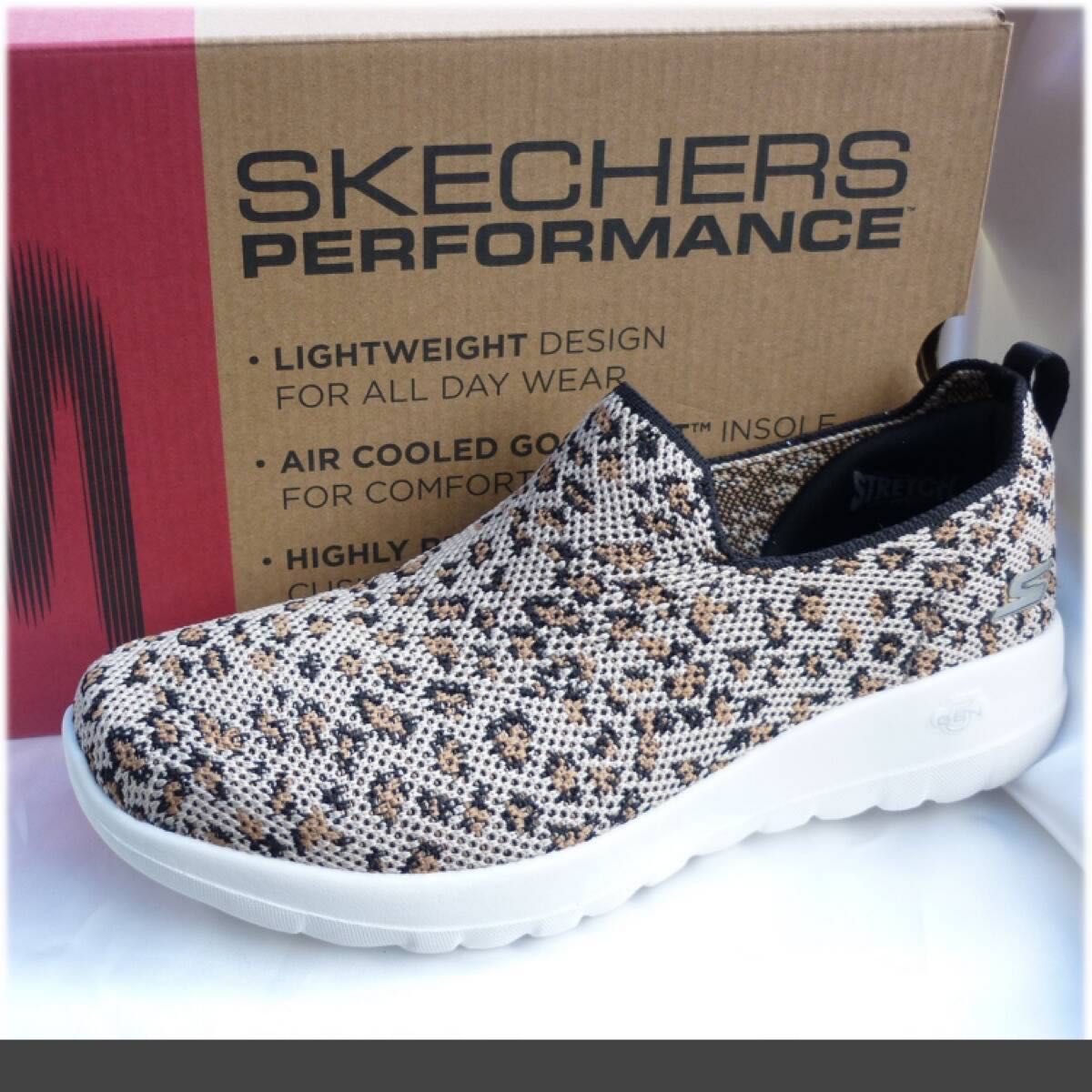 新品24cm★スケッチャーズ Skechers ゴーウォーク ジョイ マライア レオパード柄スリッポン ヒョウ柄スニーカー