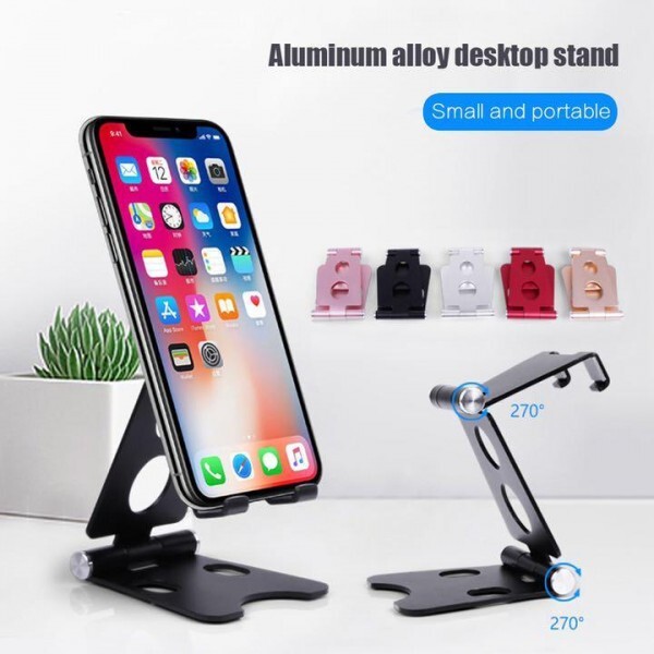 [ new goods ] desk smartphone stand * small size *6.5 -inch correspondence * silver * slide cease attaching * folding folding *