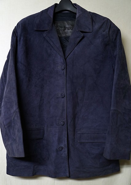 ◆MADE IN SPAIN◆Outringger ラムスエードレザージャケット◆インクブルー◆