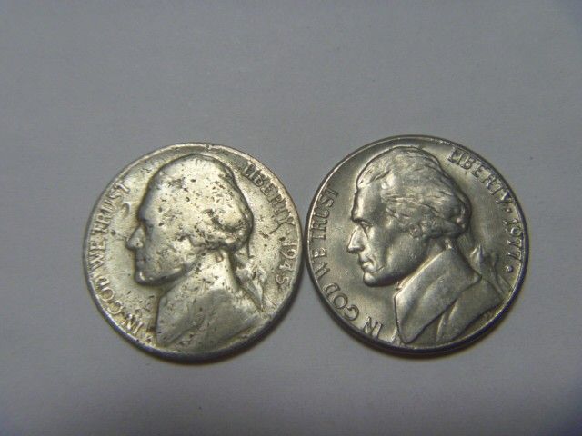 アメリカ 1945年5セント銀貨 ウォータイムニッケル 1977年5 アメリカ 1945年5セント銀貨 ウォータイムニッケル 1977年5