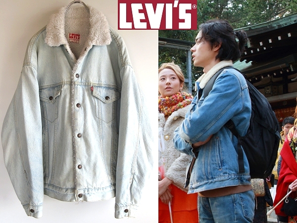 希少 80sビンテージ LEVI'S リーバイス USA製 70609 ボアデニムジャケット Gジャン ボアジャン M 火花 菅田将暉さん着 Suchmos ヨンス愛用