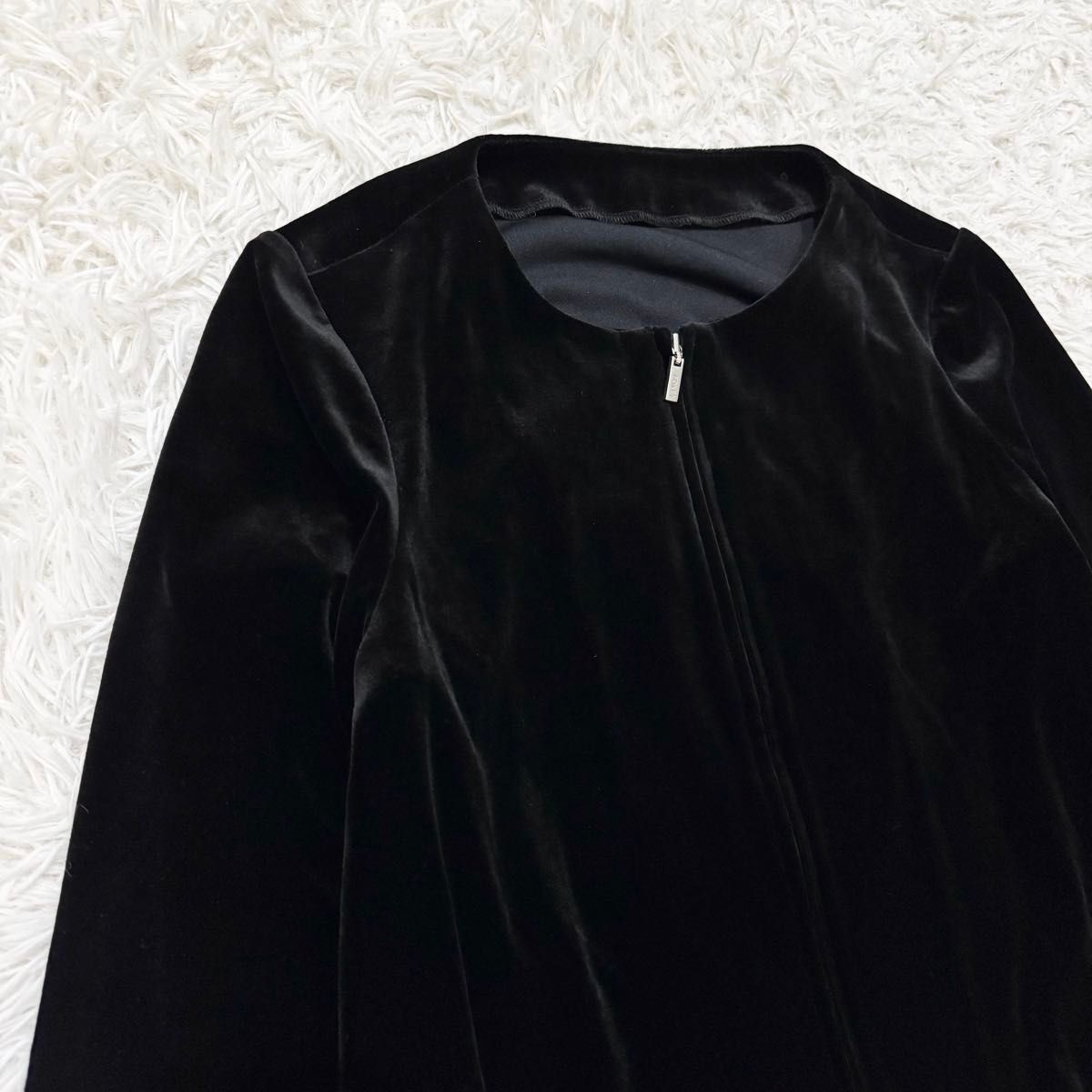 VELOUR NOIR by FOXEY NEW YORK ベロアノアールフォクシーニューヨーク ベロアジャケット ノーカラー VELOUR NOIR by FOXEY NEW YORK ベロアノアールフォクシーニューヨーク ベロアジャケット ノーカラー