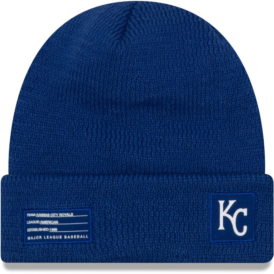 選手着用モデル NEWERA ニューエラ MLB ニット帽 KC カンザスシティ Royals ロイヤルズ 青 ブルー USA正規品 メジャーリーグ YOUTH 防寒