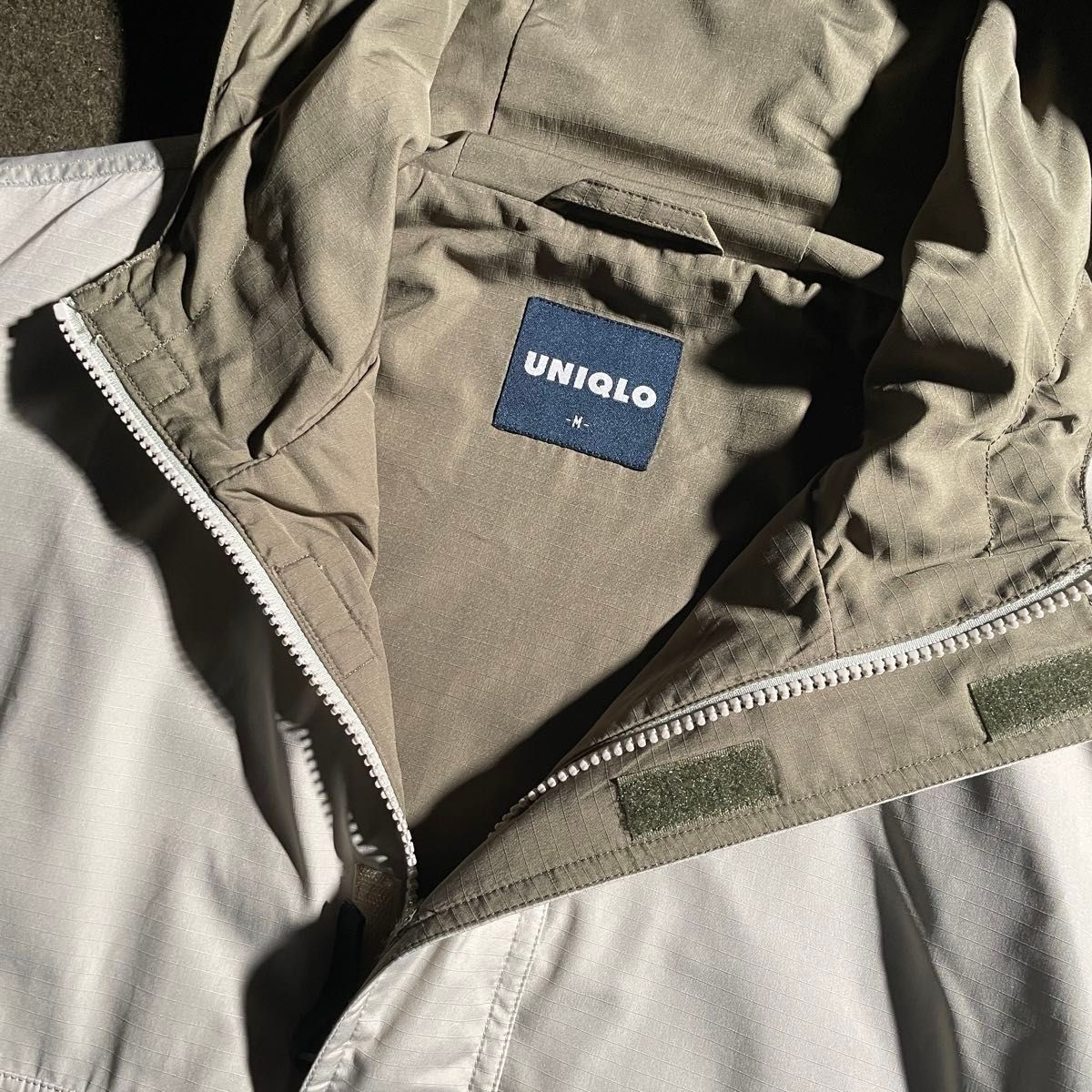 90s OLD UNIQLO ハーフジップ ナイロン アノラックパーカー M 90s OLD UNIQLO ハーフジップ ナイロン アノラックパーカー M