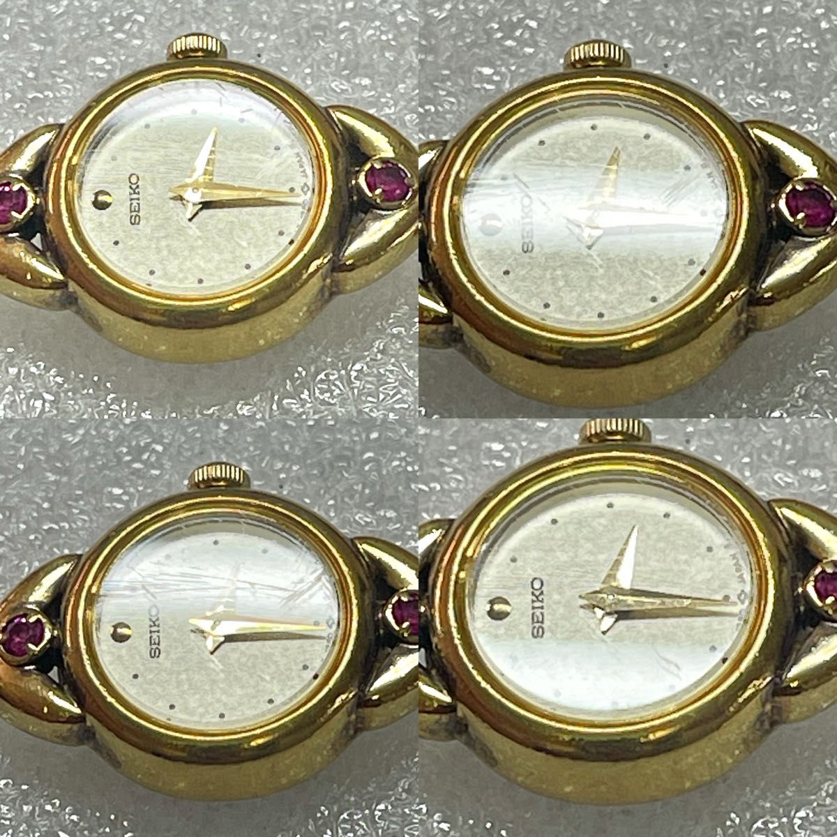 稼働 SEIKO レディース腕時計 天然ルビー ブレスウォッチ 稼働 SEIKO レディース腕時計 天然ルビー ブレスウォッチ