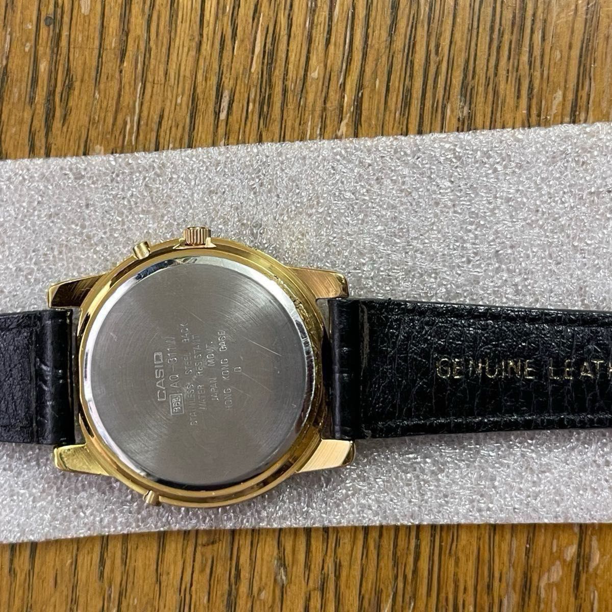 稼働 美品 CASIO アラームクロノ 左利き 腕時計 リューズ左 稼働 美品 CASIO アラームクロノ 左利き 腕時計 リューズ左