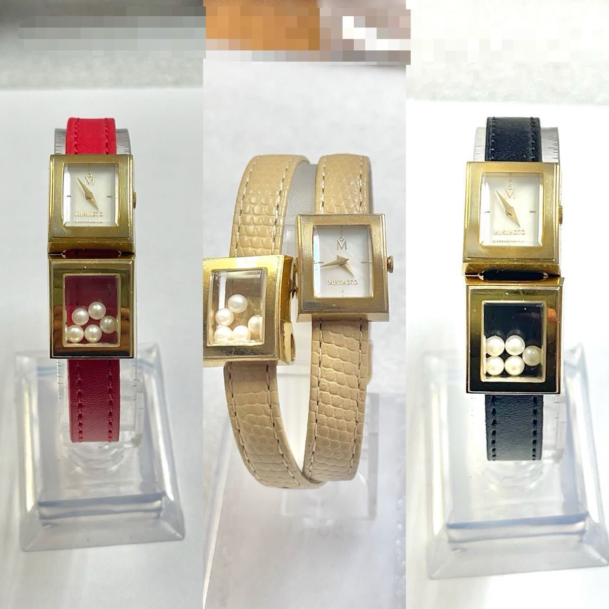 稼働 MIKIMOTO 腕時計 二重巻 wケース アコヤ真珠 5P ミキモト 稼働 MIKIMOTO 腕時計 二重巻 wケース アコヤ真珠 5P ミキモト