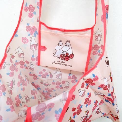 送料込み　ムーミン?折りたたみショッピングバッグ　All about moominmammaシリーズ　ベージュ　エコバッグ
