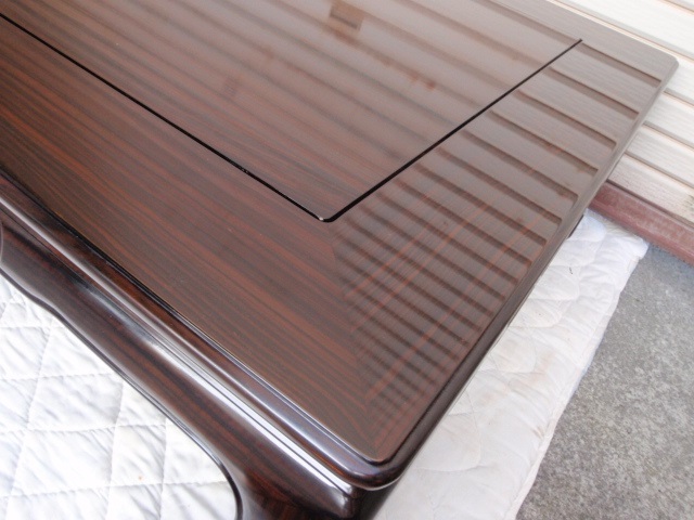 激安処分!新品 本物♪黒檀 無垢 5尺(150巾) 座敷机 唐木座卓 激安処分!新品 本物♪黒檀 無垢 5尺(150巾) 座敷机 唐木座卓