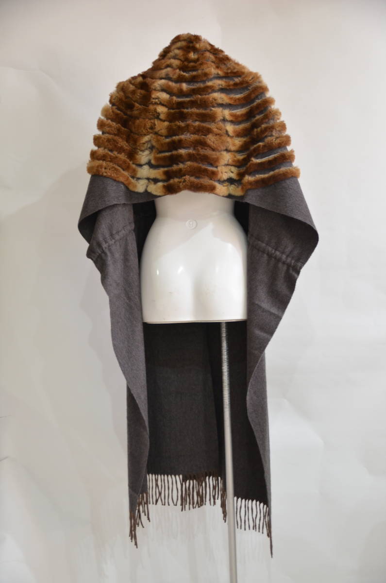FENDI フェンディ カシミヤ ミンク ファー キャンディ ストール