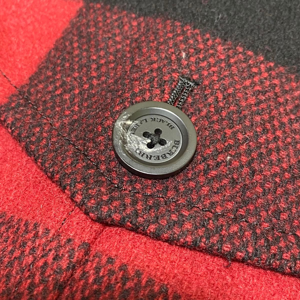 美品 BURBERRY BLACK LABEL ダッフルコート チェック 赤 美品 BURBERRY BLACK LABEL ダッフルコート チェック 赤