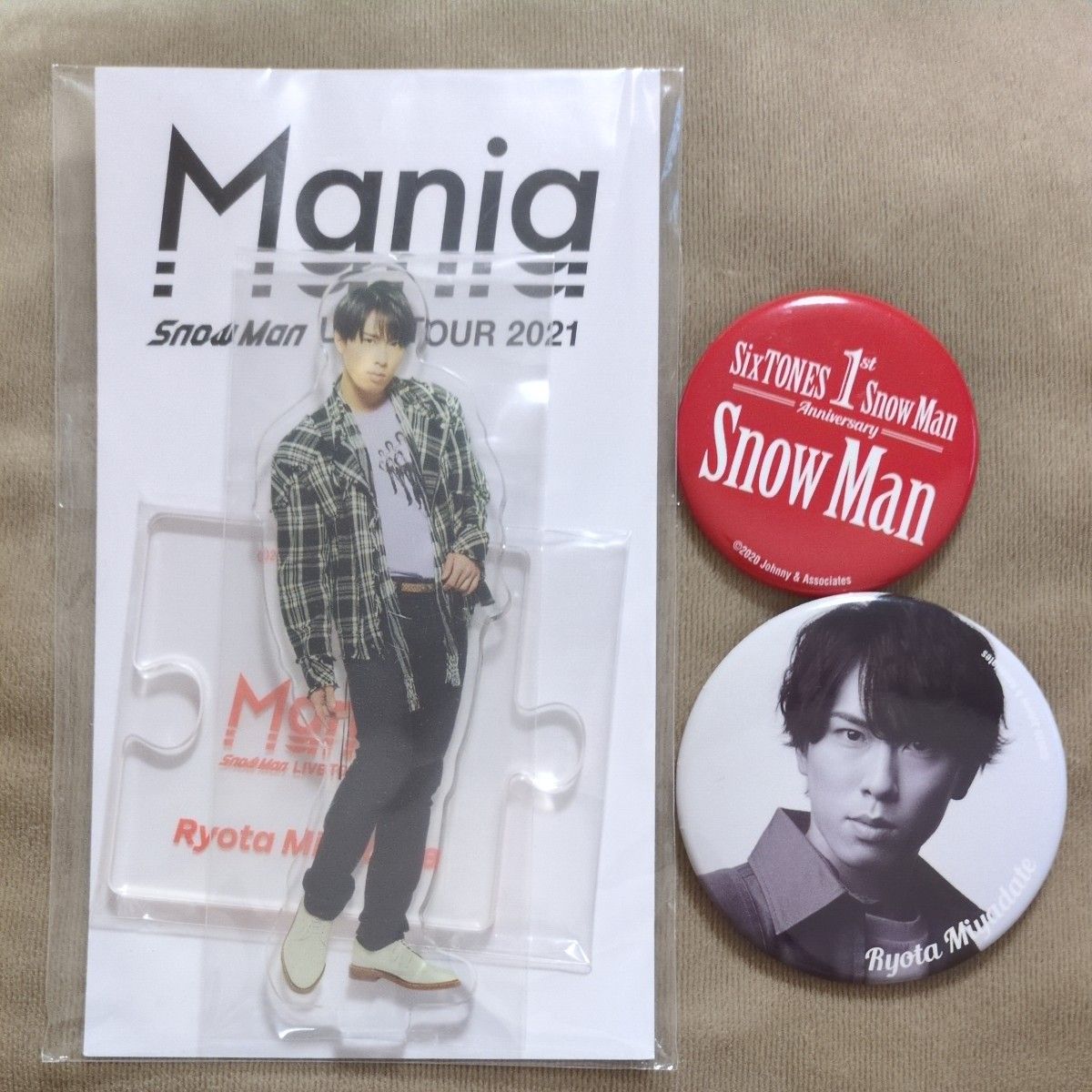 8 【2点セット】Snowman 宮舘涼太 mania アクリルスタンド 缶 8 【2点セット】Snowman 宮舘涼太 mania アクリルスタンド 缶