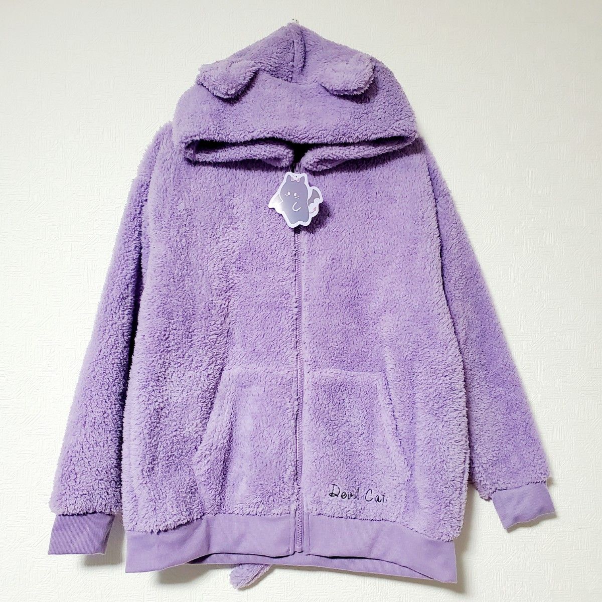 新品 猫 パーカー 悪魔 着ぐるみ スウェット 刺繍 スエット 水色 新品 猫 パーカー 悪魔 着ぐるみ スウェット 刺繍 スエット 水色
