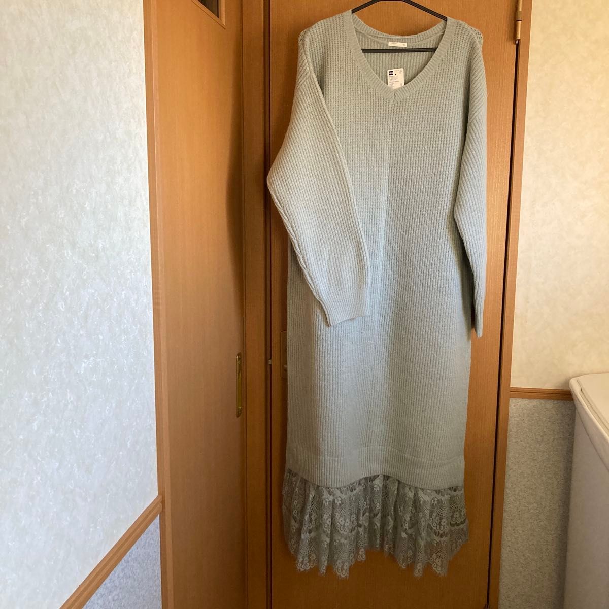 GUレースレイヤードニットワンピース ロング ワンピース|Yahoo GUレースレイヤードニットワンピース ロング ワンピース|Yahoo