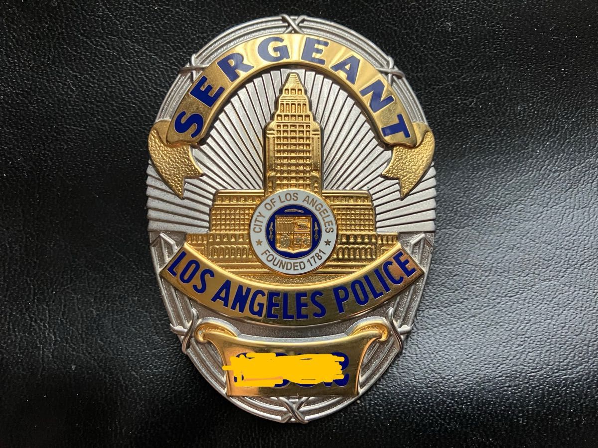 ロスアンジェルス市警察 SERGENT ランク フェイクバッジ ポリス ロスアンジェルス市警察 SERGENT ランク フェイクバッジ ポリス