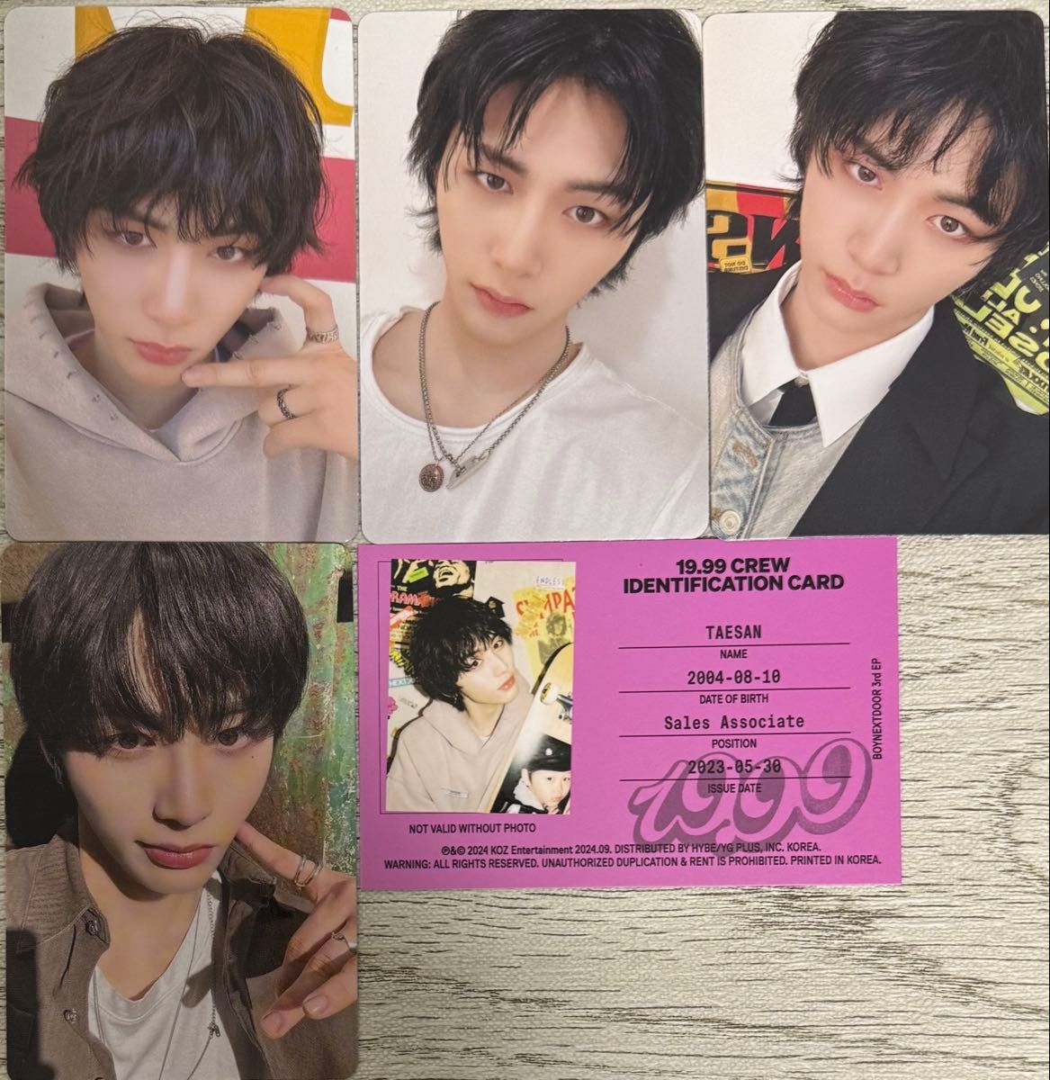 BOYNEXTDOOR ボネクド ボイネク TAESAN テサン 19 99 BOYNEXTDOOR ボネクド ボイネク TAESAN テサン 19 99