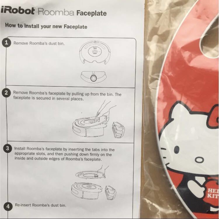[ limited goods ] roomba Hello Kitty face plate red iRobot Roomba faceplate tabletop 654 662 641 622 620 654 527 530J 537 577500 genuine products 