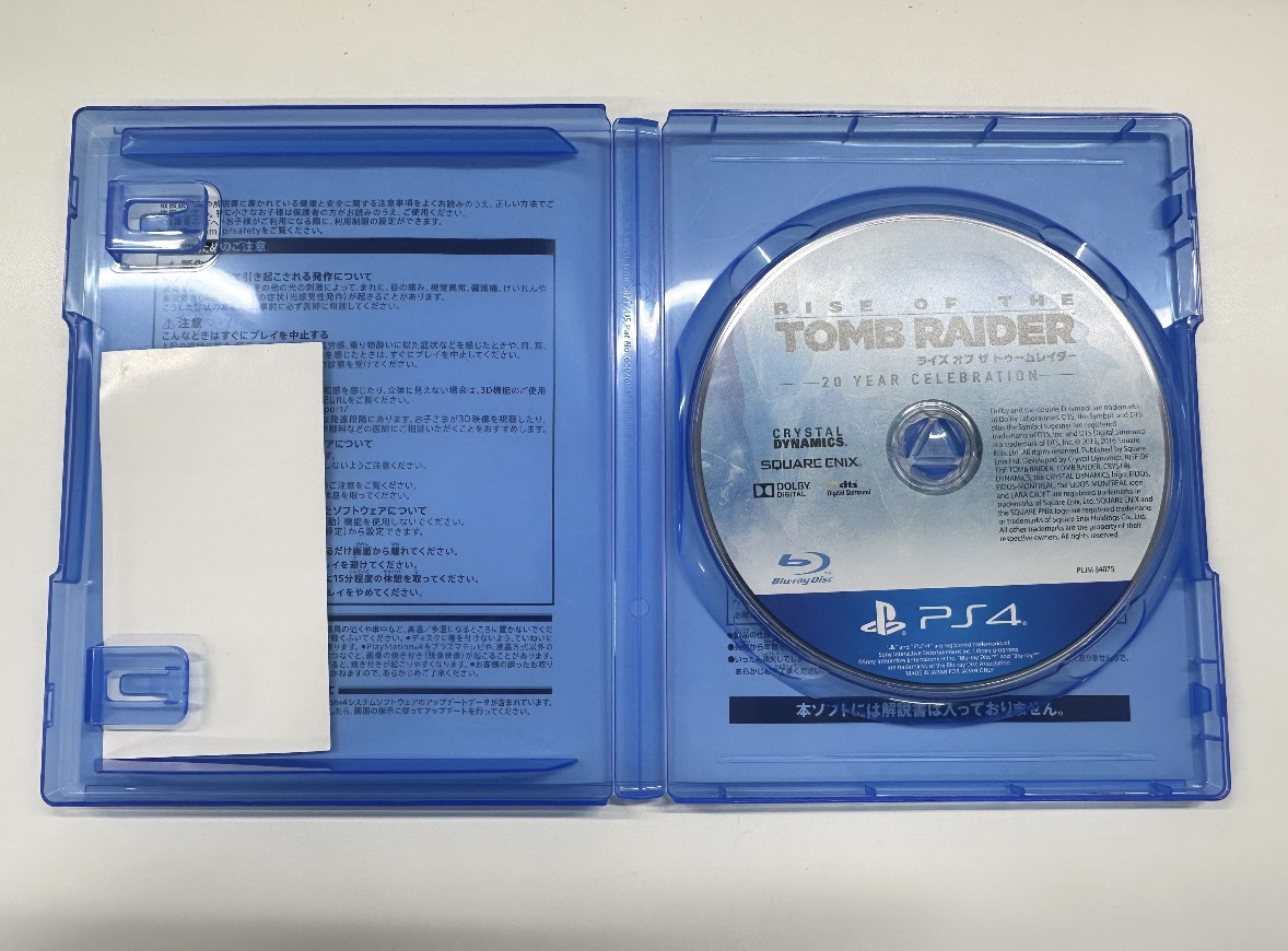 100 jpy ~*PS4 PS4 soft laizob The Tomb Raider RISE OF THE TOMB RAIDER[ operation verification settled ]