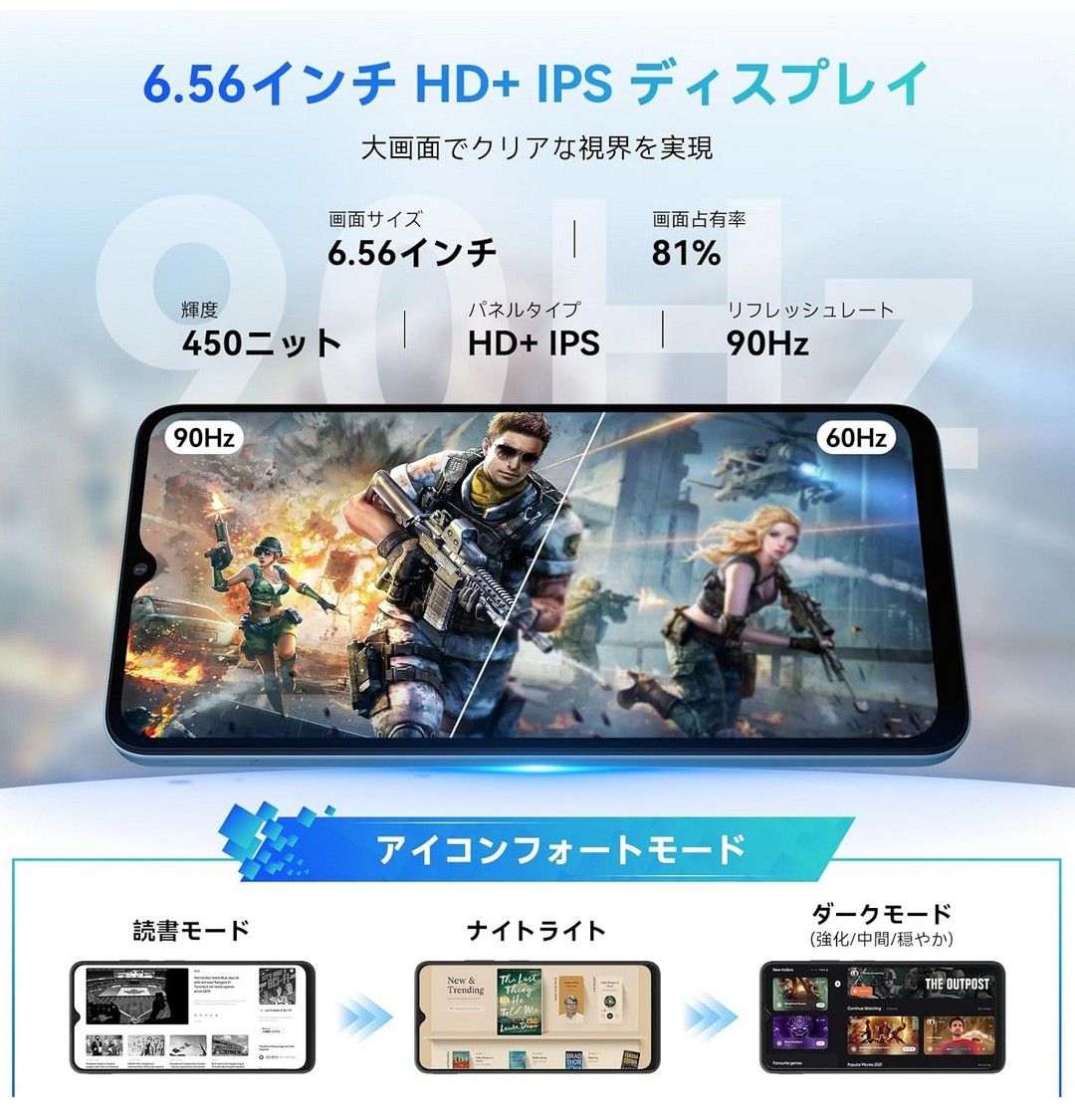 Android14 スマホ 携帯 Blackview Wave8C SIMフリー Android14 スマホ 携帯 Blackview Wave8C SIMフリー