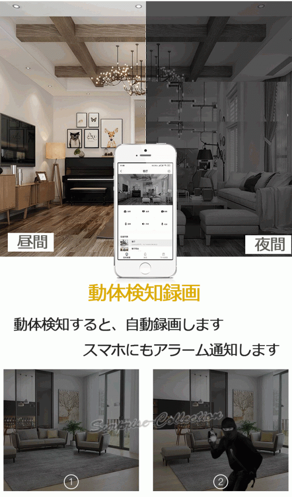 防犯カメラ 充電式 無線 監(jiān)視カメラ スマホでモニタ 音聲も記録 MicroSDカード録畫 c2t★