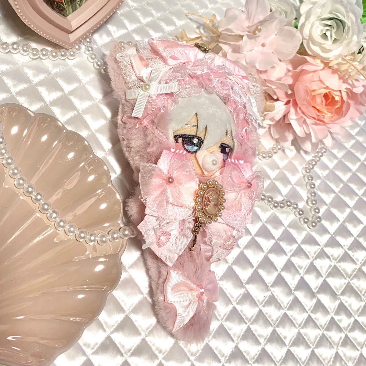 ぬい服 着ぐるみ ちびぐるみ 11cm ピンク おしゃぶり ベビーねこ ぬい服 着ぐるみ ちびぐるみ 11cm ピンク おしゃぶり ベビーねこ