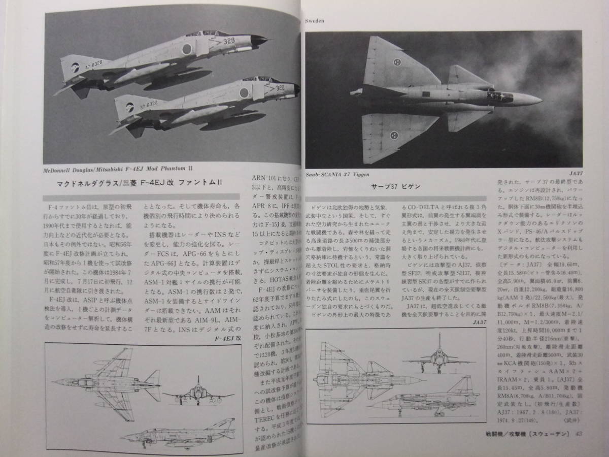 ☆☆T-9555★ 世界軍用機年鑑1991～92 ★戦闘機/爆撃機/偵察機/輸送機/練習機/ヘリコプター☆☆_画像5