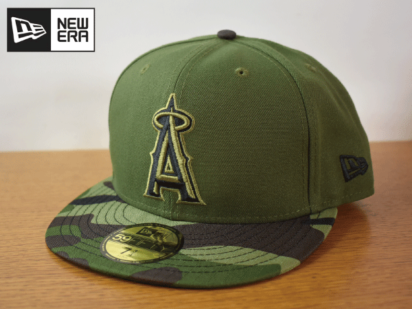 B194《未使用品》NEW ERA ニューエラ 59FIFTY【7-3/4 - 61.5cm】LA ANGELS エンゼルス MLB フラット 帽子 キャップ USモデル