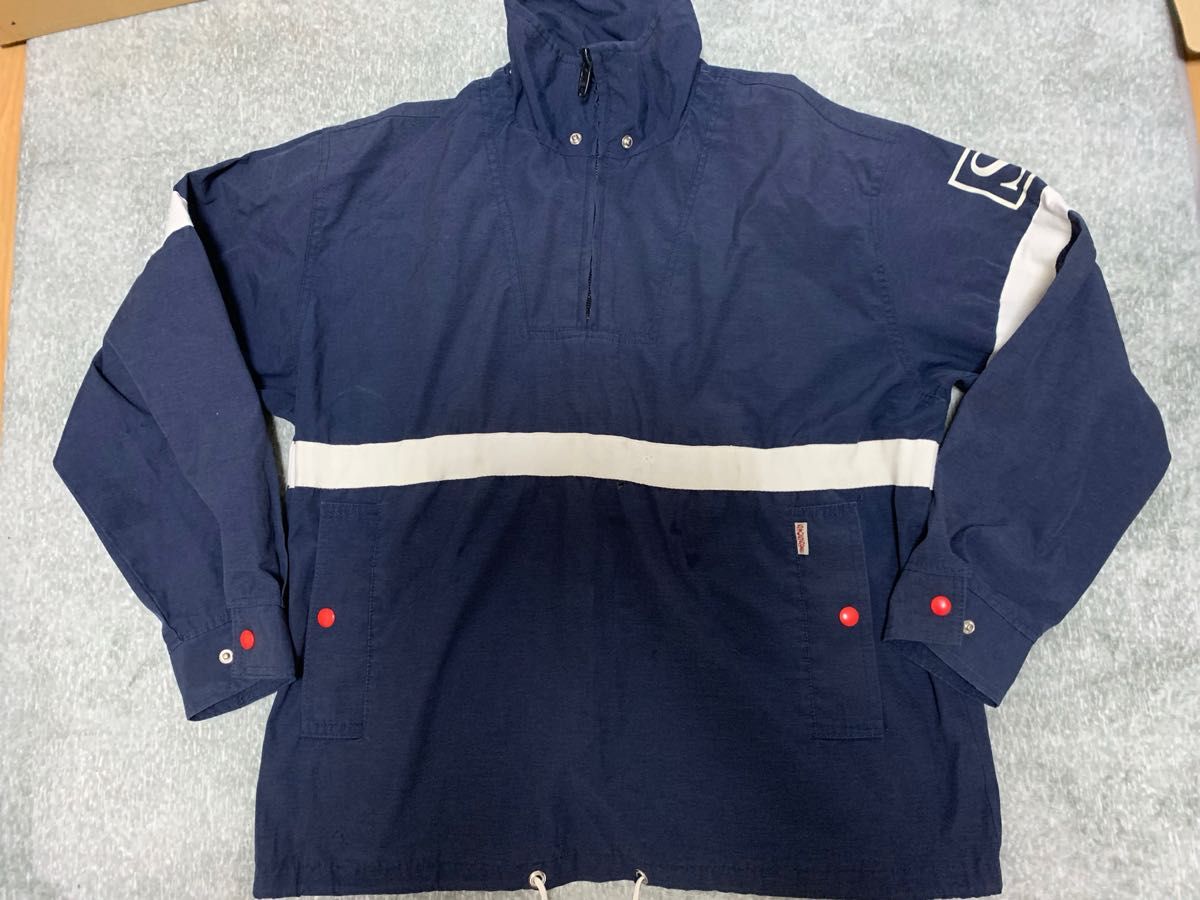 希少 大きめ 90s OLD STUSSY セーリング アノラック USA製 白 希少 大きめ 90s OLD STUSSY セーリング アノラック USA製 白