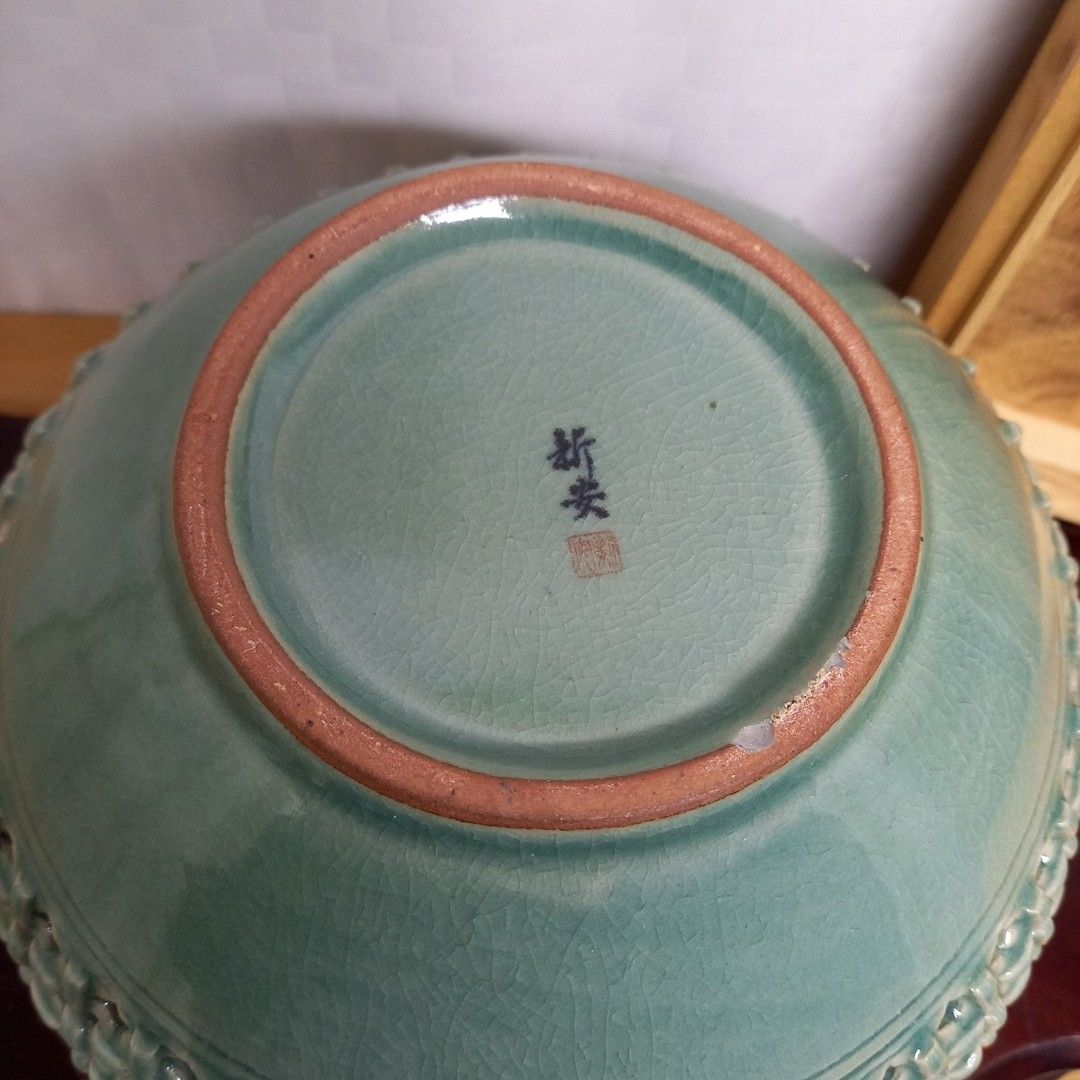 新安窯 峰鶴 李太宇作 高麗青磁 透かし網目 花瓶 花器 小|Yahoo 新安窯 峰鶴 李太宇作 高麗青磁 透かし網目 花瓶 花器 小|Yahoo