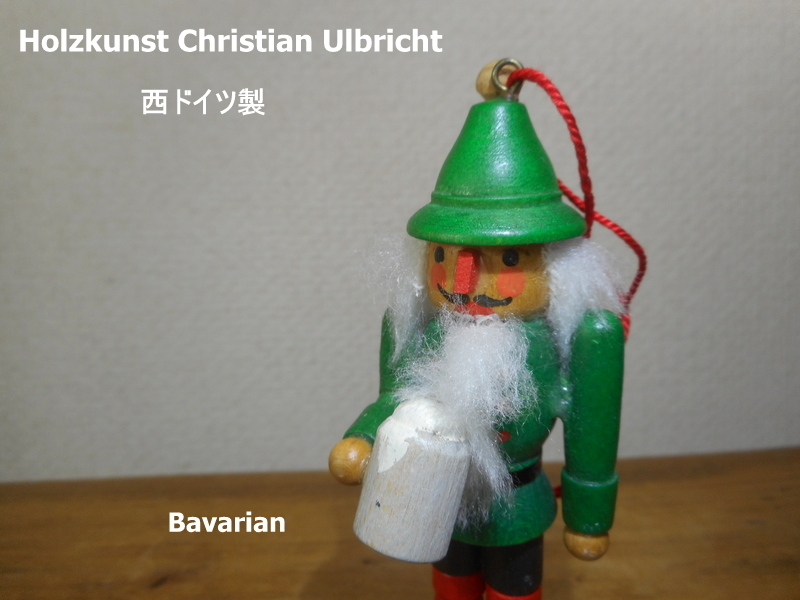 西ドイツ　ビンテージ　ビール飲み　くるみ割り人形　オーナメント　クリスマス　木製　Ulbricht 社_画像1