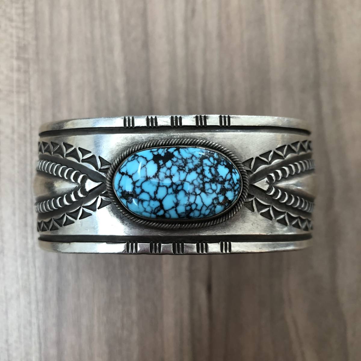 Gary Reeves/ Gary Lee bs bangle natural King man turquoise silver coin