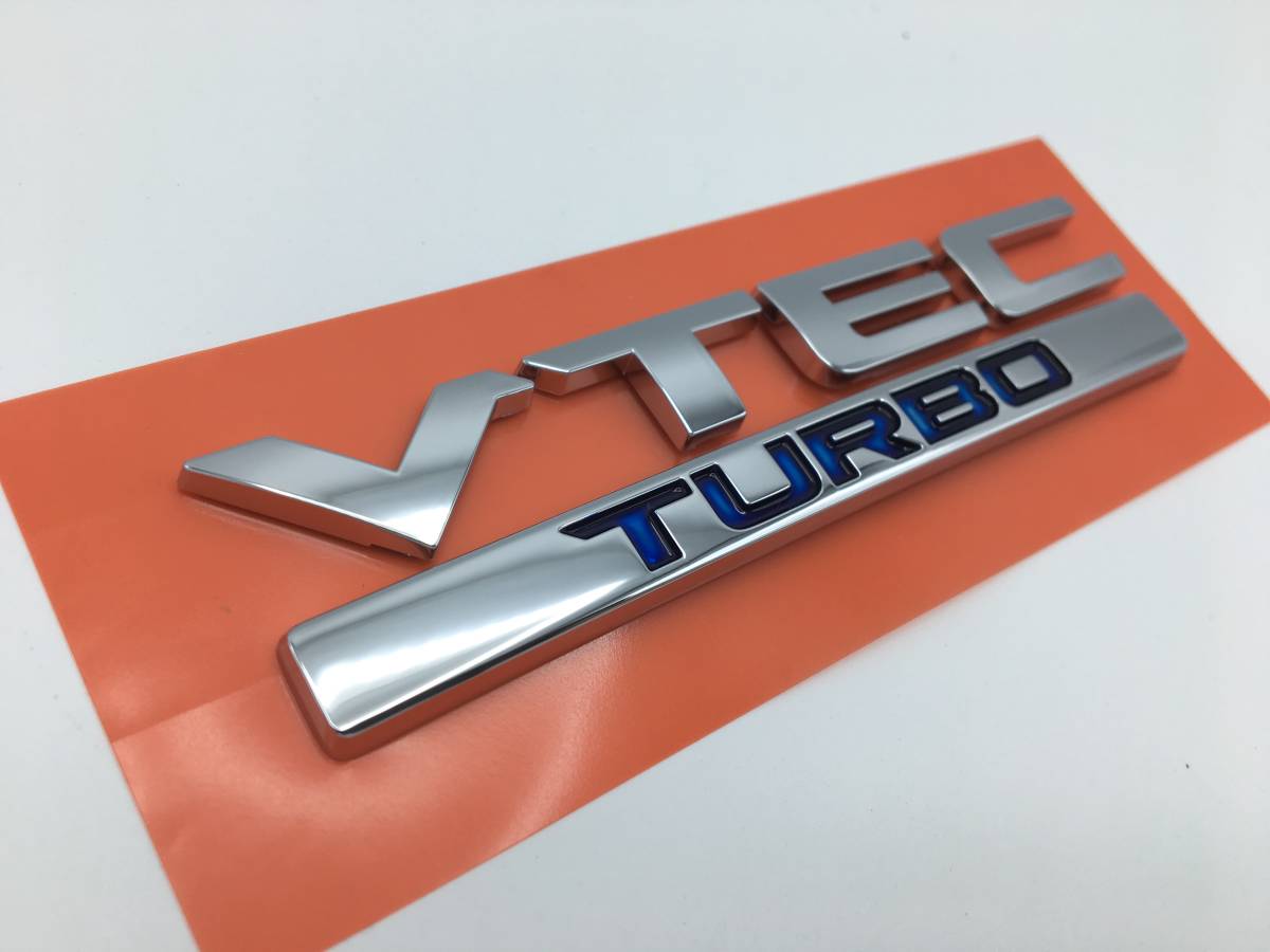 [ free shipping ] abroad Honda original emblem VTEC TURBO HONDA GENUINE EMBLEM 2.5.x 10.5. Civic sedan CIVIC FC1