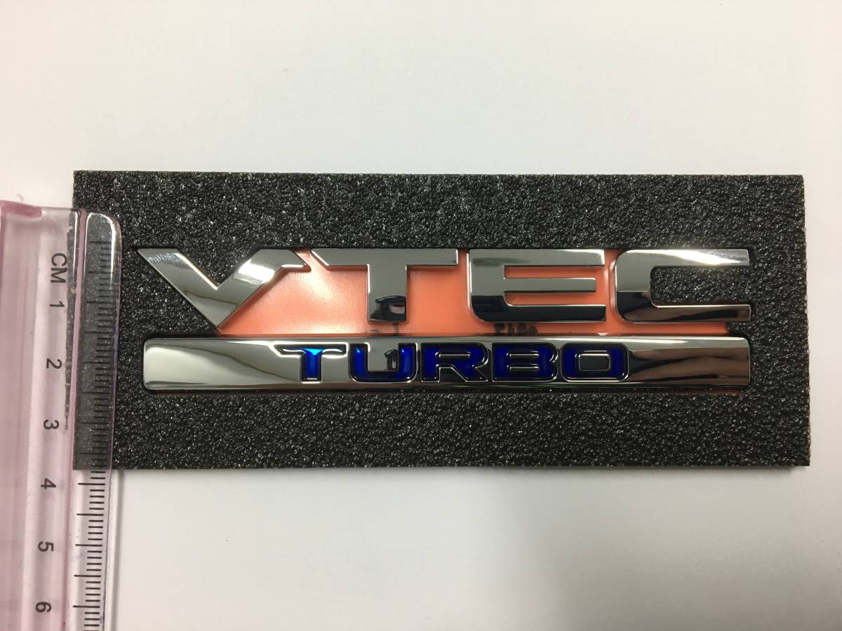 [ free shipping ] abroad Honda original emblem VTEC TURBO HONDA GENUINE EMBLEM 2.5.x 10.5. Civic sedan CIVIC FC1