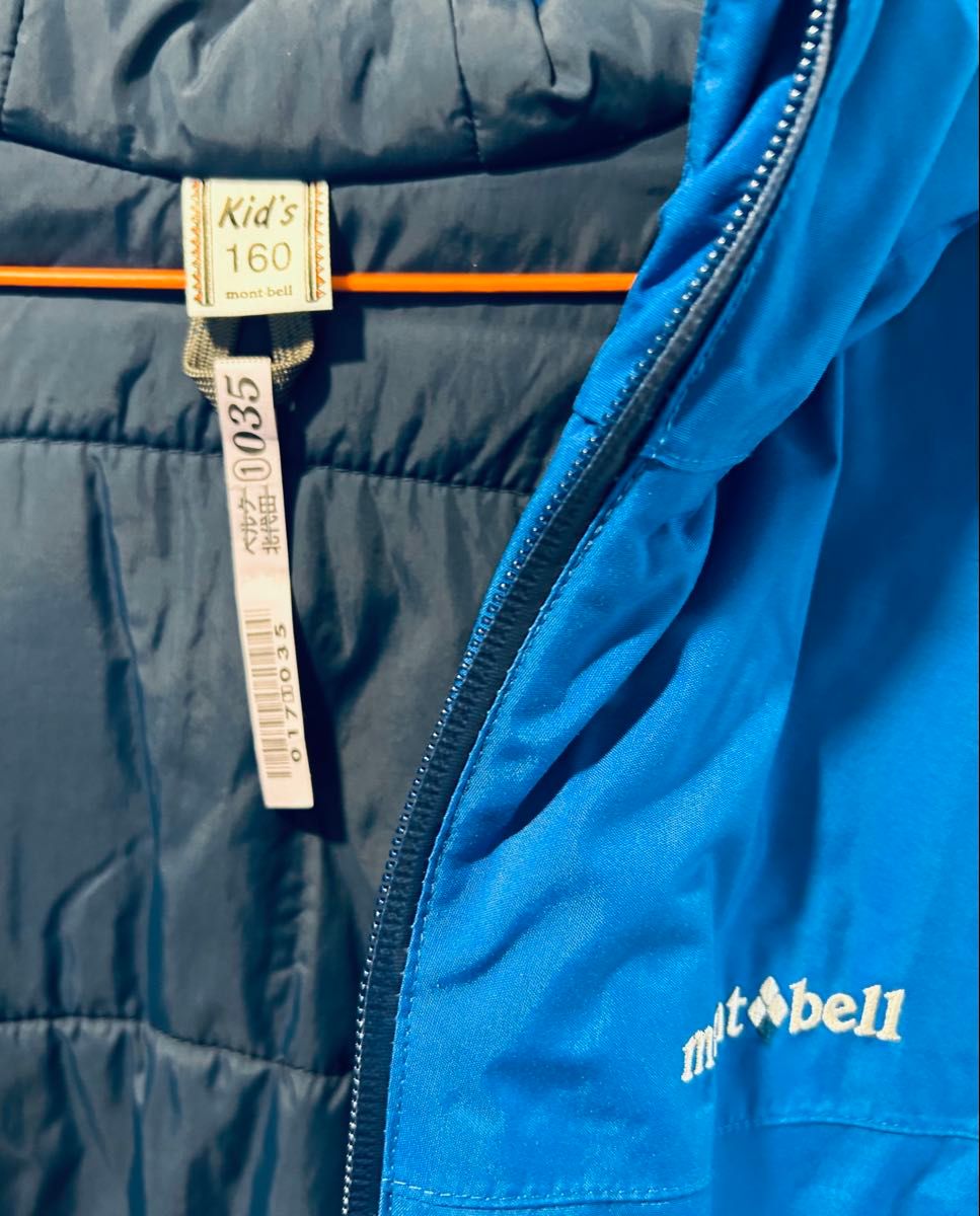 美品 mont-bellスキーウェア(パウダーステップパーカー)160cm 美品 mont-bellスキーウェア(パウダーステップパーカー)160cm