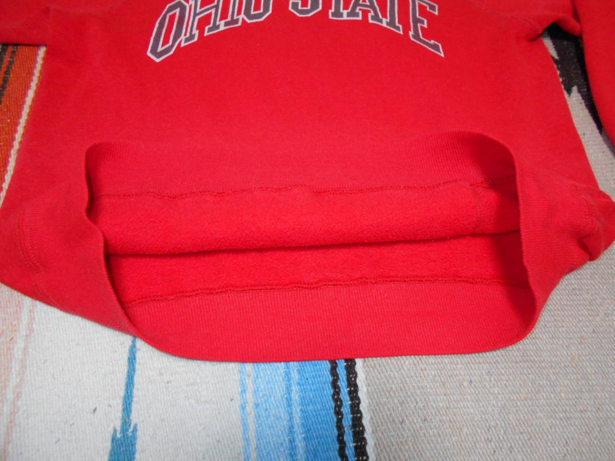 1970年代製 BASSETT WALKERオハイオ大学 ビンテージスウェット ラグラン パーカーMADE IN USA OHIO STATE UNIVERSITY FOOTBALL VINTAGE_画像4