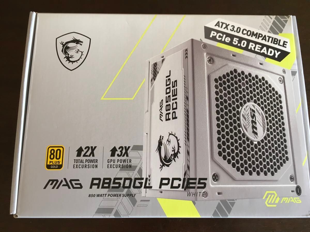 MSI MAG A850GL PCIE5 WHITE 80PLUS GOLD認証 850W 電源ユニット MSI MAG A850GL PCIE5 WHITE 80PLUS GOLD認証 850W 電源ユニット