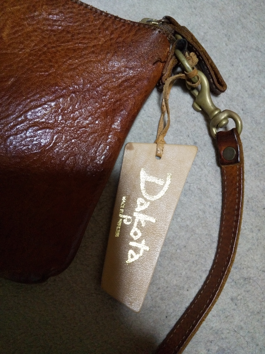 Dakota dakota leather Mini shoulder bag sakoshu original leather bag vintage used processing Brown tea made in Japan pouch 