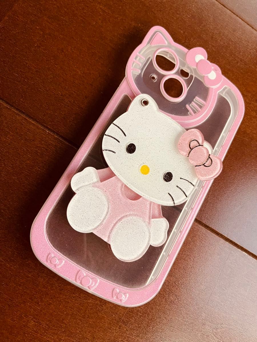 サンリオ ハローキティ ミラー付き iPhoneケース カバー ピンク キティちゃん ミラー付き iPhone14 スマホケース iPhoneケース
